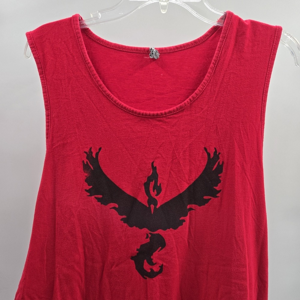 Next Level Pokemon Go Team Valor Mystic Instinct Tank Top XL Red W/ Black Print